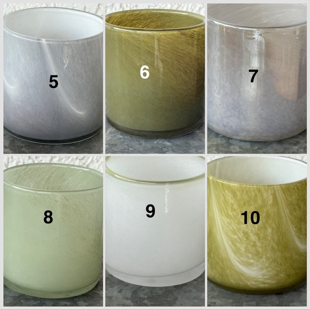 ONE - LAFCO hand blown empty‎ candle glass assorted colors EUC - Picture 4 of 6
